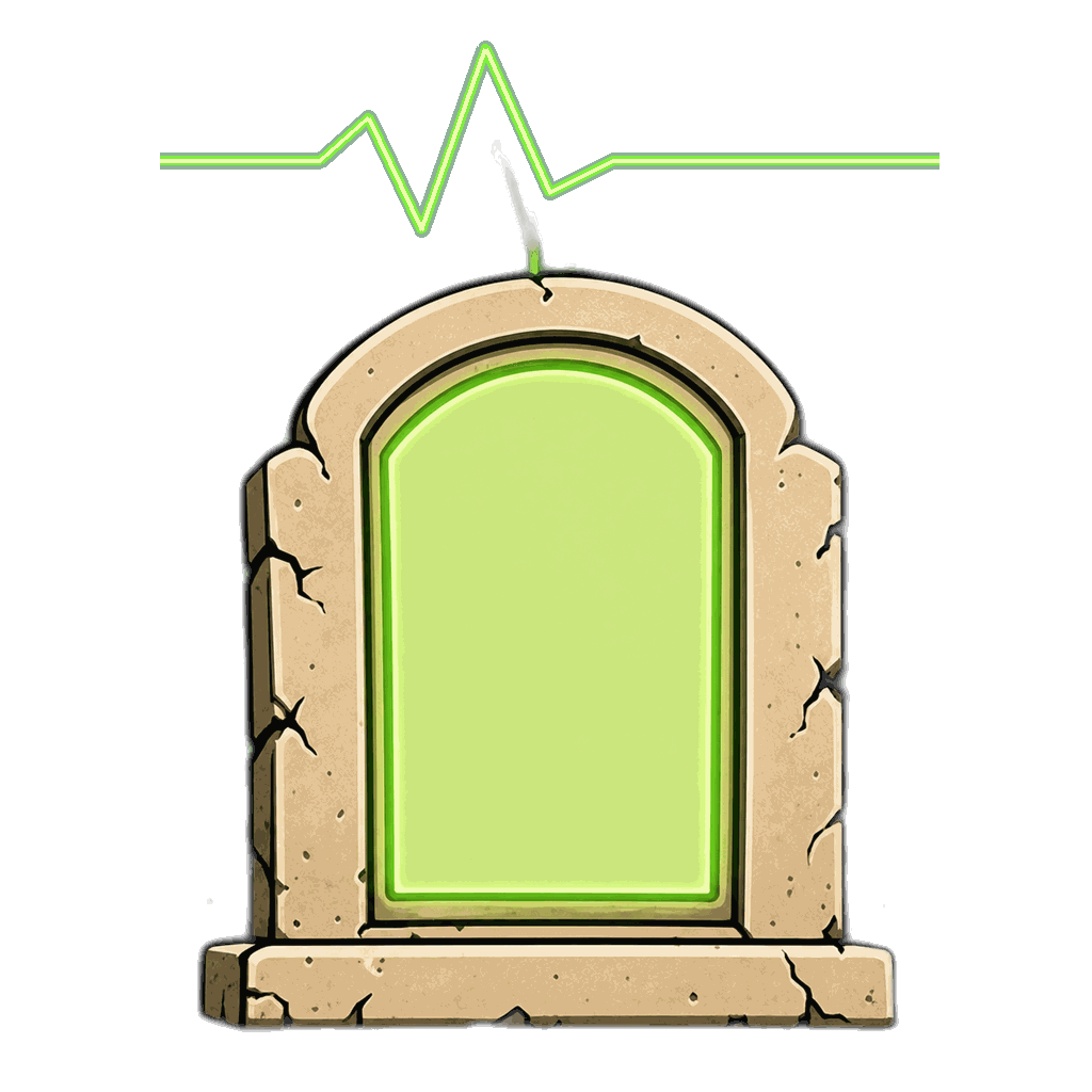 Pulsing blank grave marker