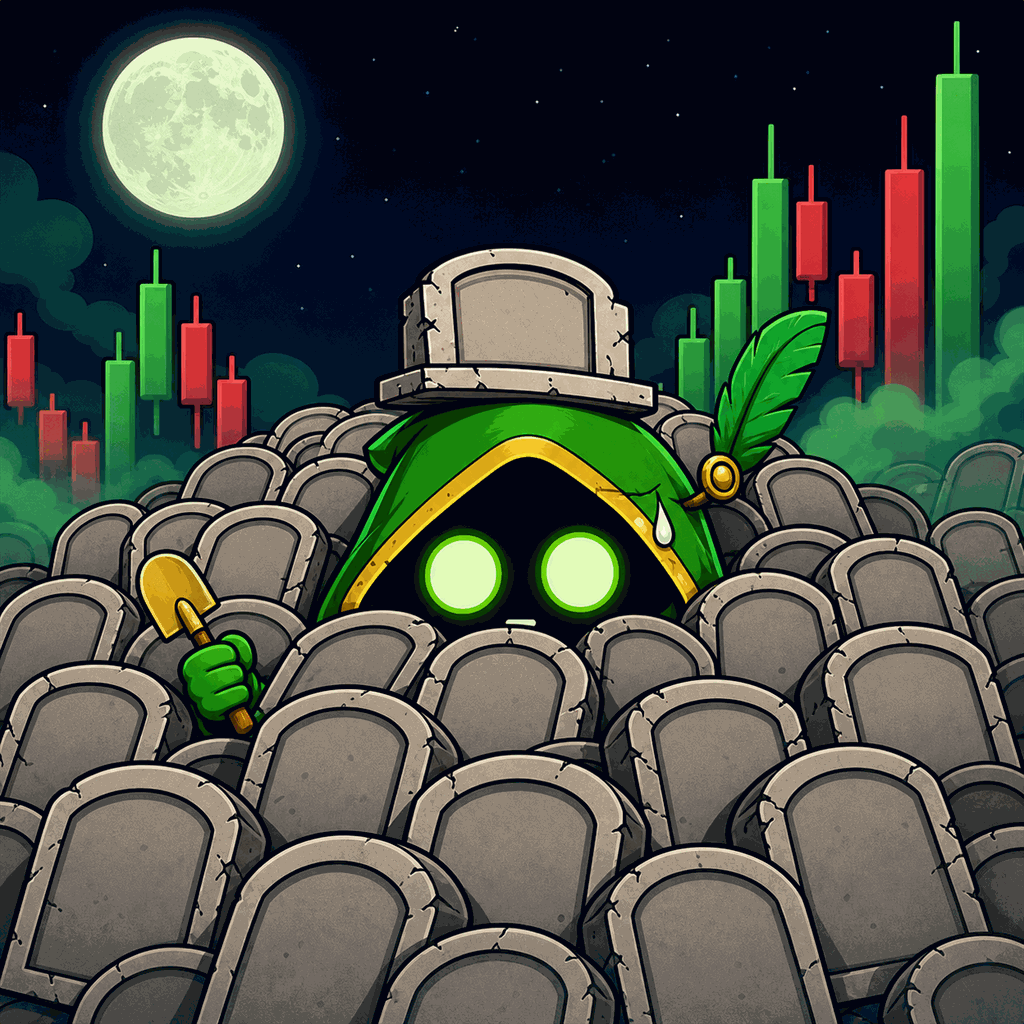 The Keeper buried beneath a pile of blank grave markers